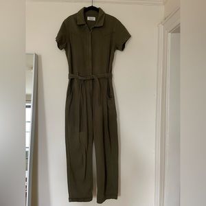 Reformation cotton short sleeve jumpsuit